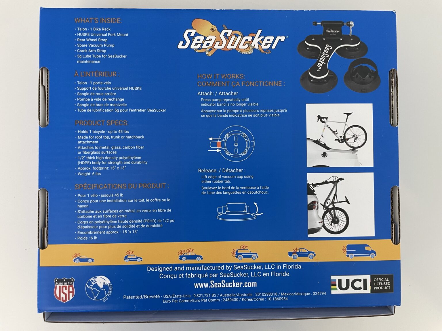SeaSucker Unterdruck Fahrradträger für 1 Fahrrad (Talon Rack - 1 Bike) - Altenburg-Garage AG 2